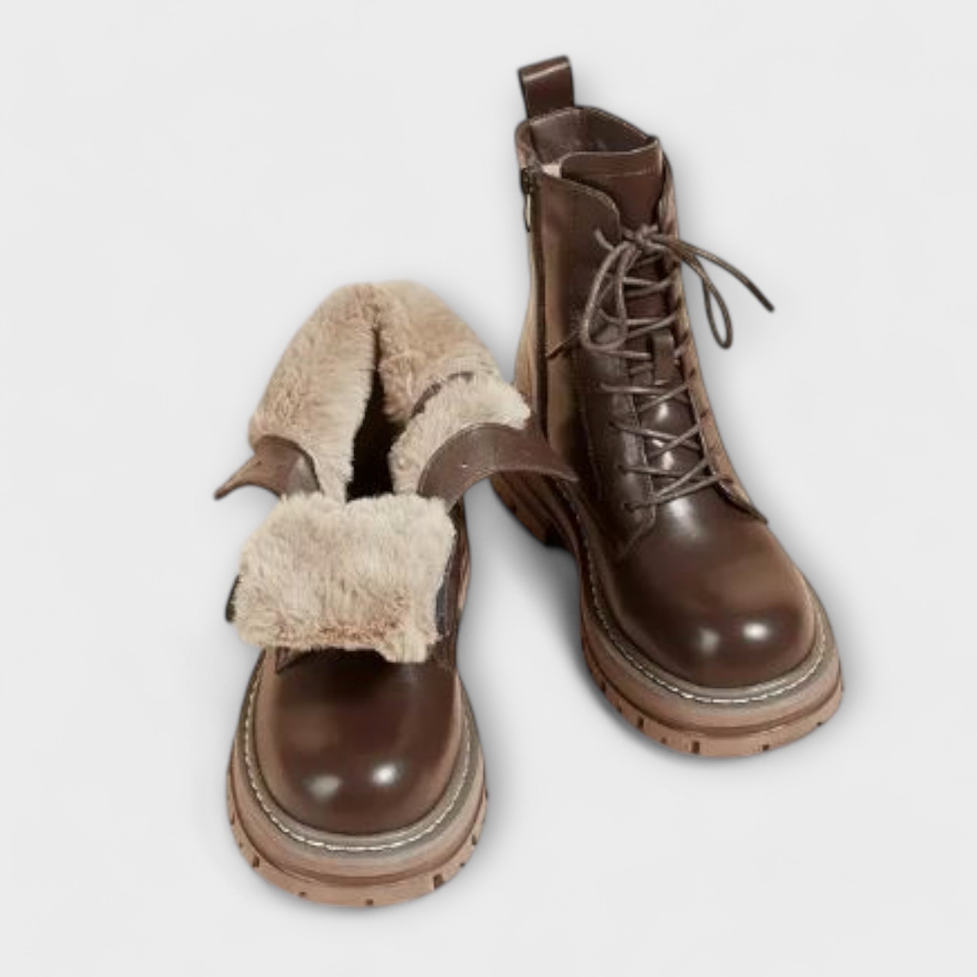 Flávia - Botas de couro para mulher