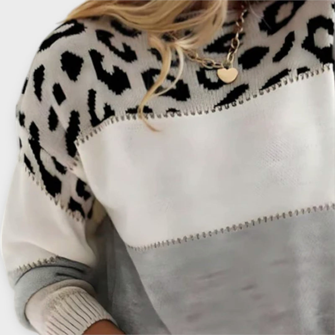 Cheyenne - Pullover Casual com Design de Leopardo