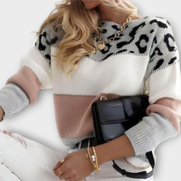 Cheyenne - Pullover Casual com Design de Leopardo