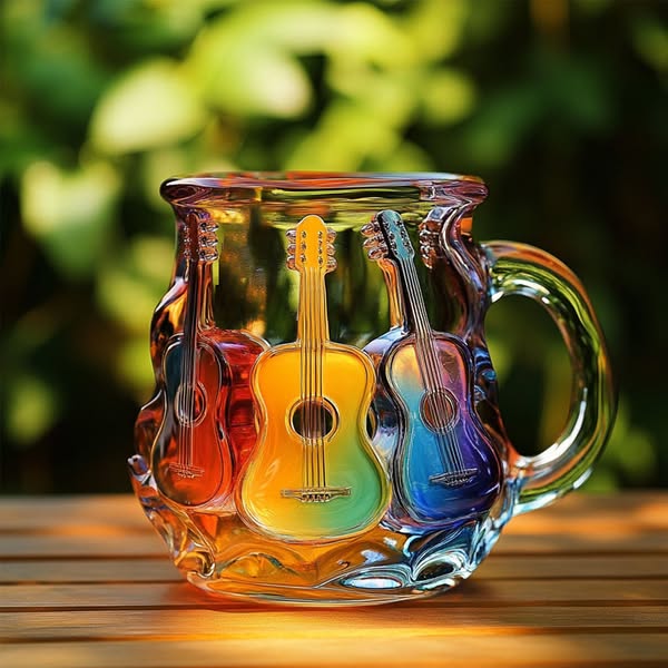 Caneca Artesanal — A Harmonia da Música e a Magia do Amanhã