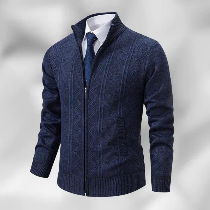 Cardigan com Fecho Frontal de Botão e Corte Médio