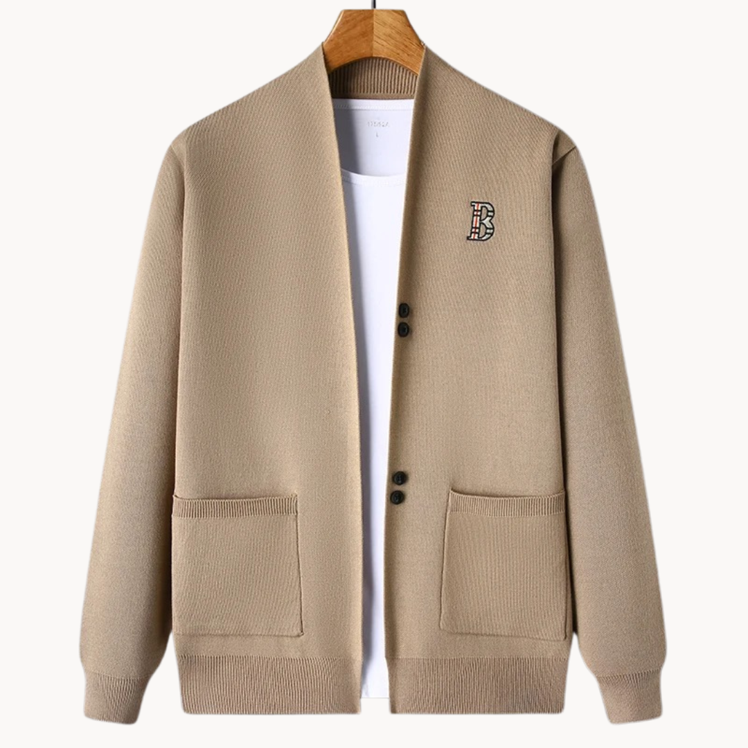 Francisco | Cardigan de Malha Canelada com Ajuste Flexível