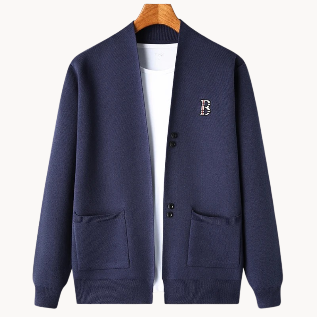 Francisco | Cardigan de Malha Canelada com Ajuste Flexível