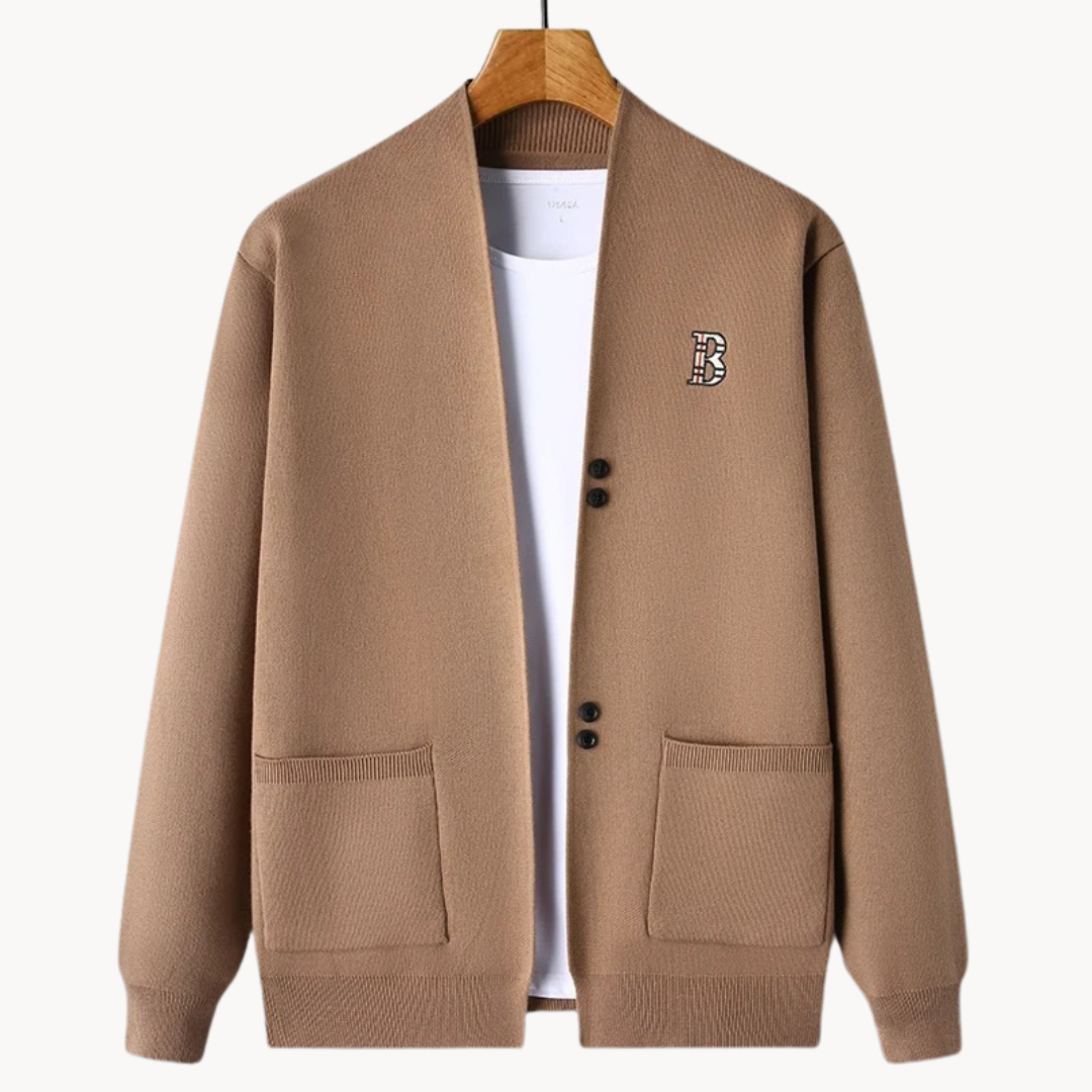 Francisco | Cardigan de Malha Canelada com Ajuste Flexível