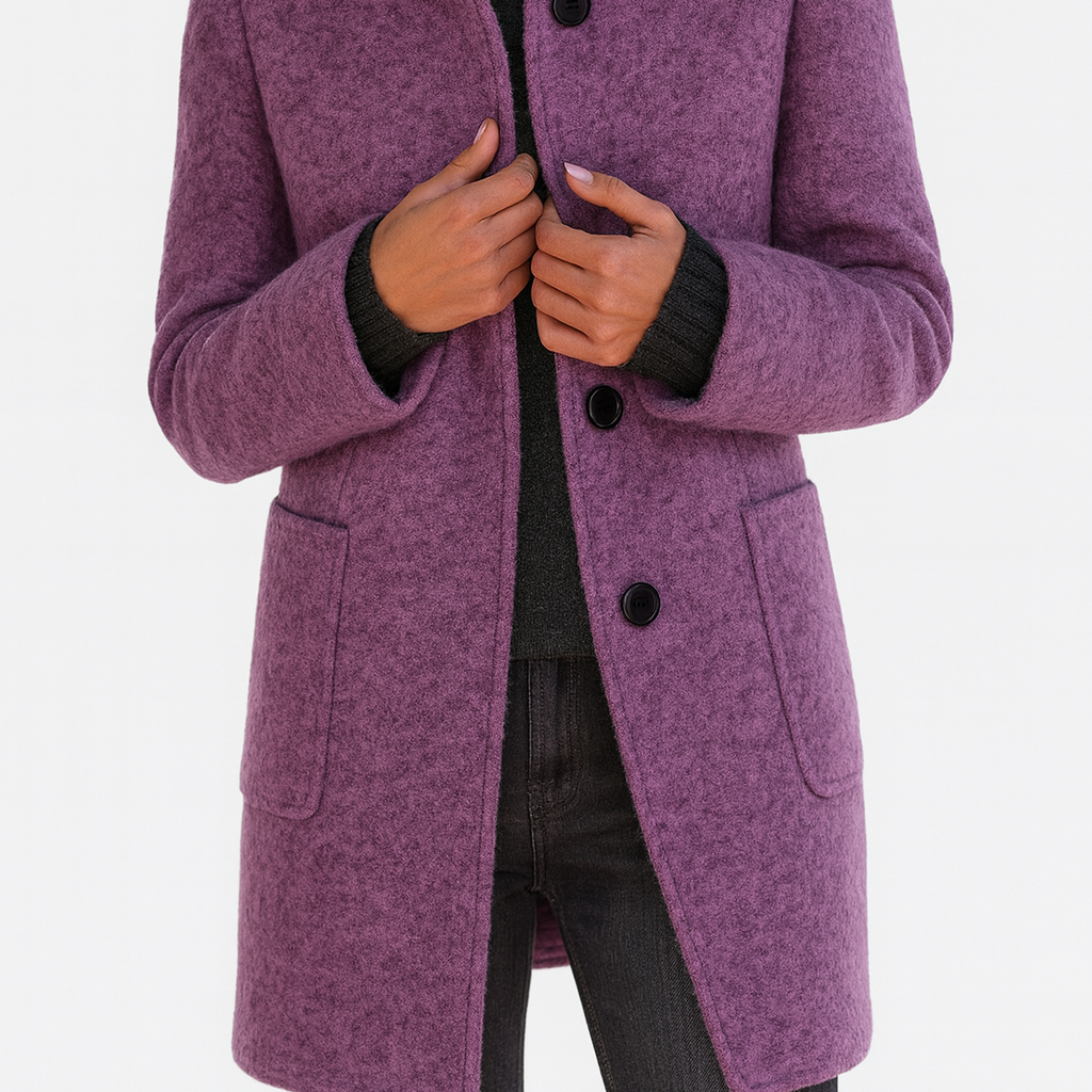 Silvia - Casaco feminino com gola alta