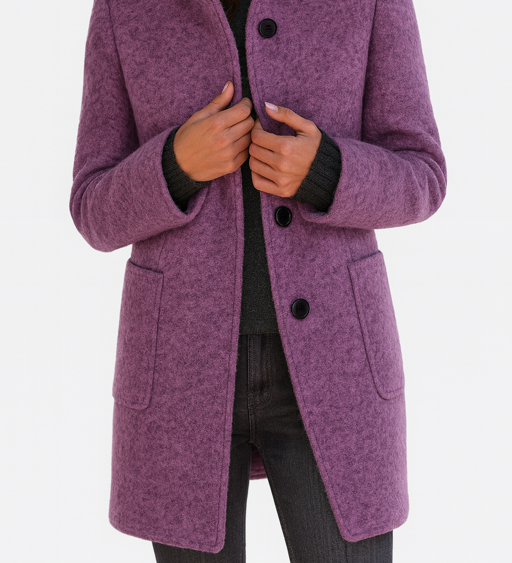 Silvia - Casaco feminino com gola alta