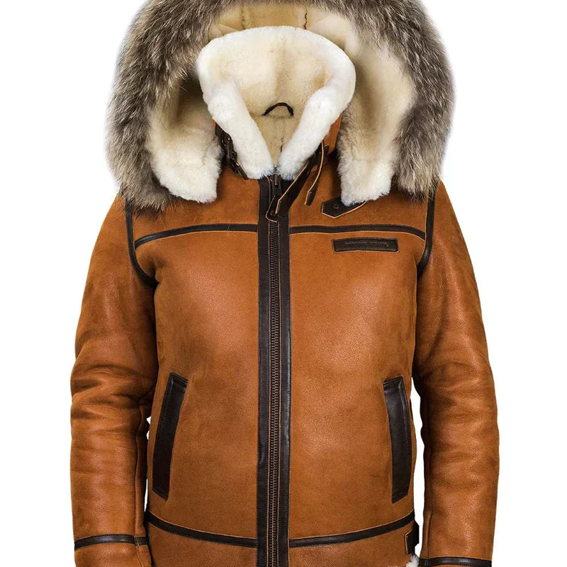 Casaco com Capuz de Pelo e Isolamento Térmico Aconchegante