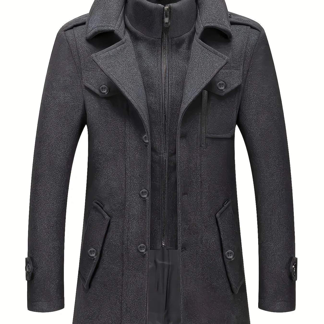 Casaco - Impermeável ao Vento com Forro Quente e Confortável