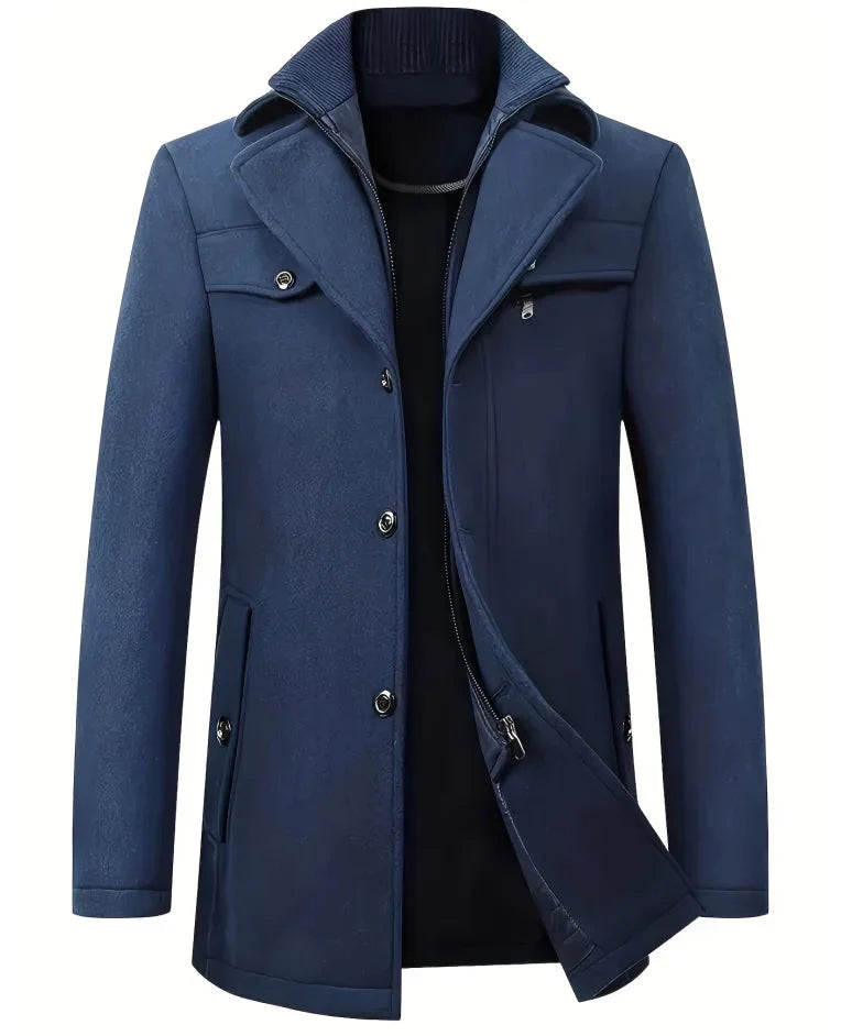 Casaco - Impermeável ao Vento com Forro Quente e Confortável