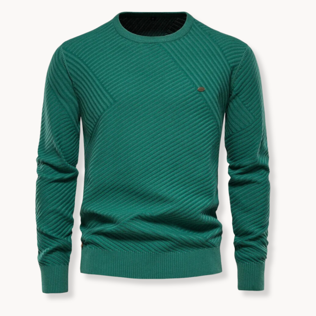 Miguel | Pullover Esportivo Gola Redonda em Canelado