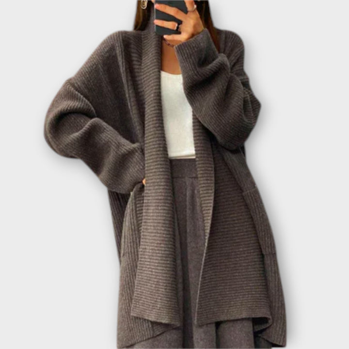 Euphemia - Cardigan de Tricô Longo