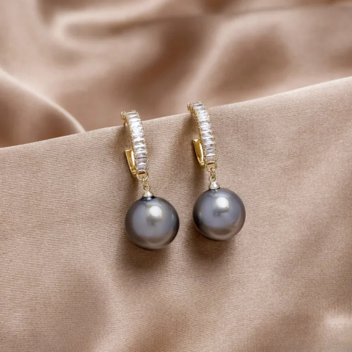 Brincos Elegantes com Pérolas e Zircônias