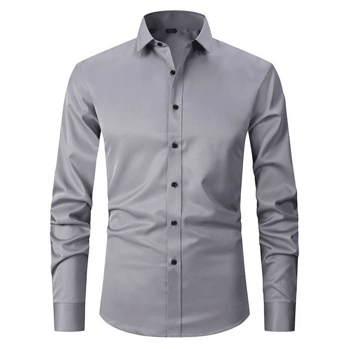 Camisa de Vestir Slim Fit com Frente Botonada para Ajuste Perfeito
