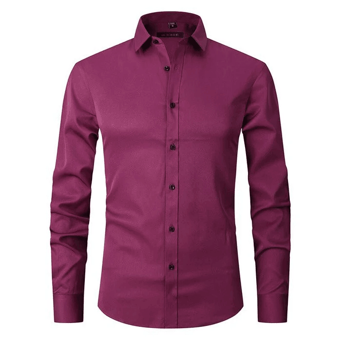 Camisa de Vestir Slim Fit com Frente Botonada para Ajuste Perfeito