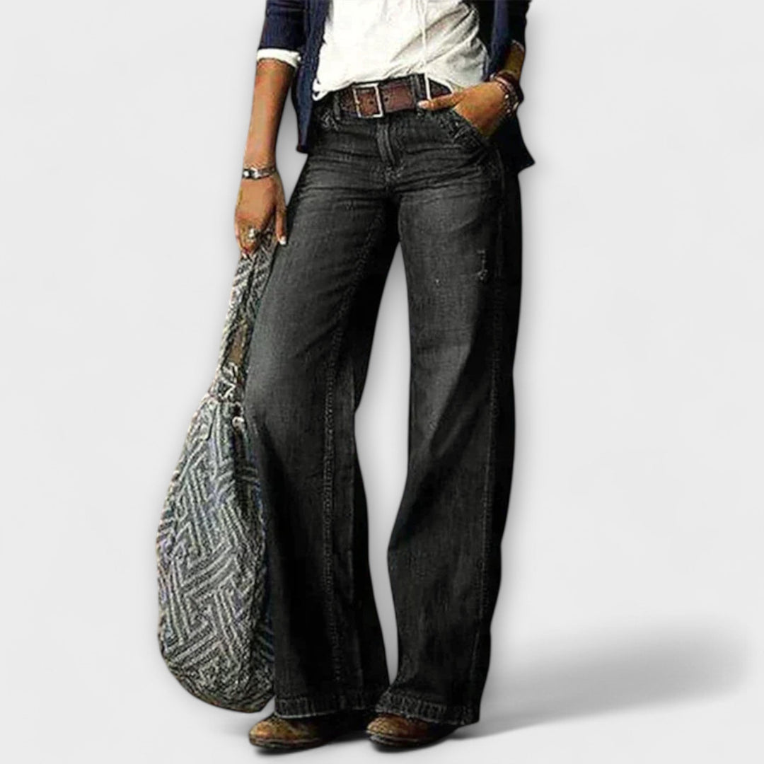 Cess - Calças de Denim com Perna Larga