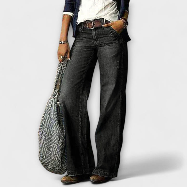 Cess - Calças de Denim com Perna Larga