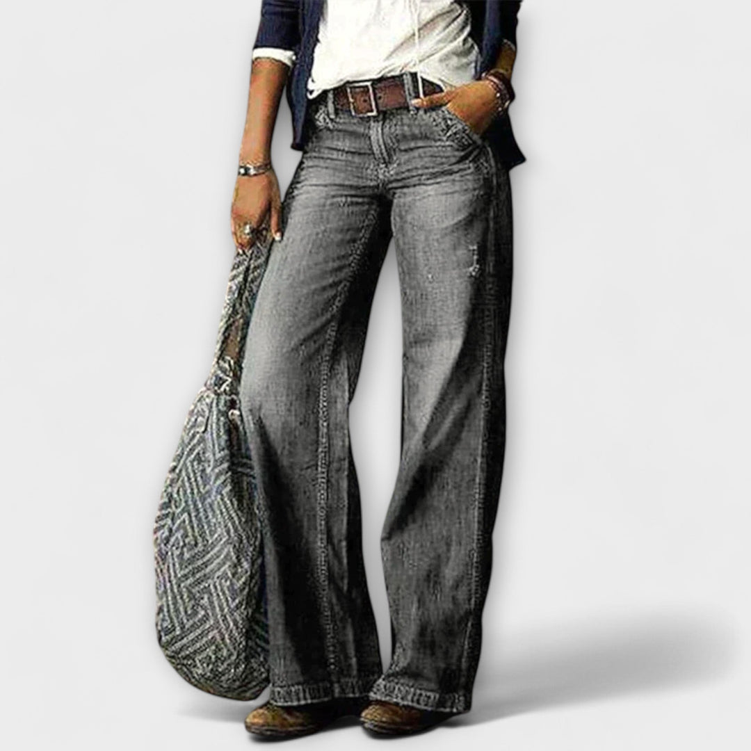 Cess - Calças de Denim com Perna Larga