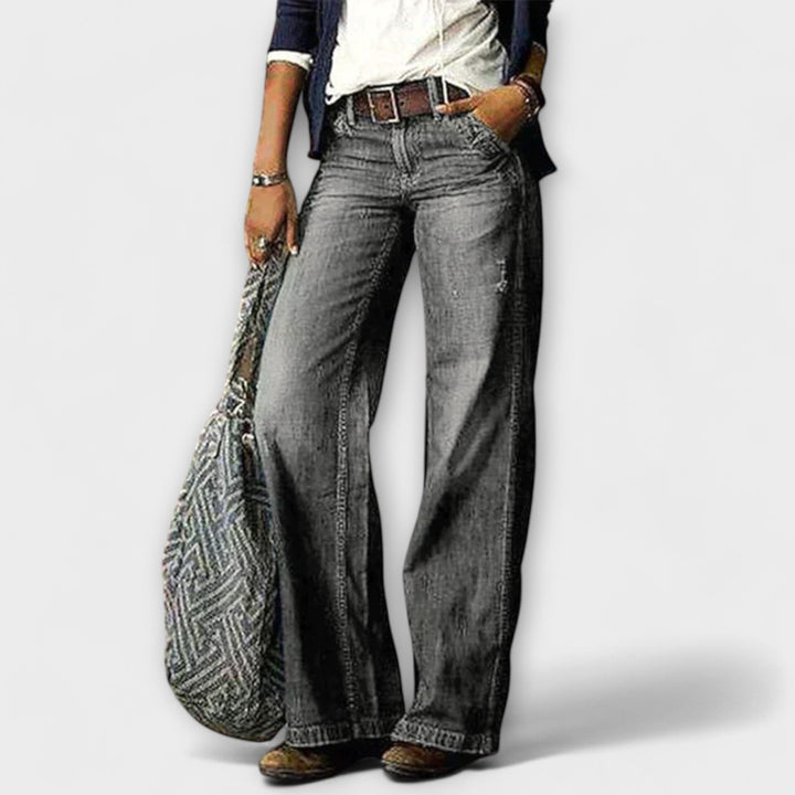Cess - Calças de Denim com Perna Larga