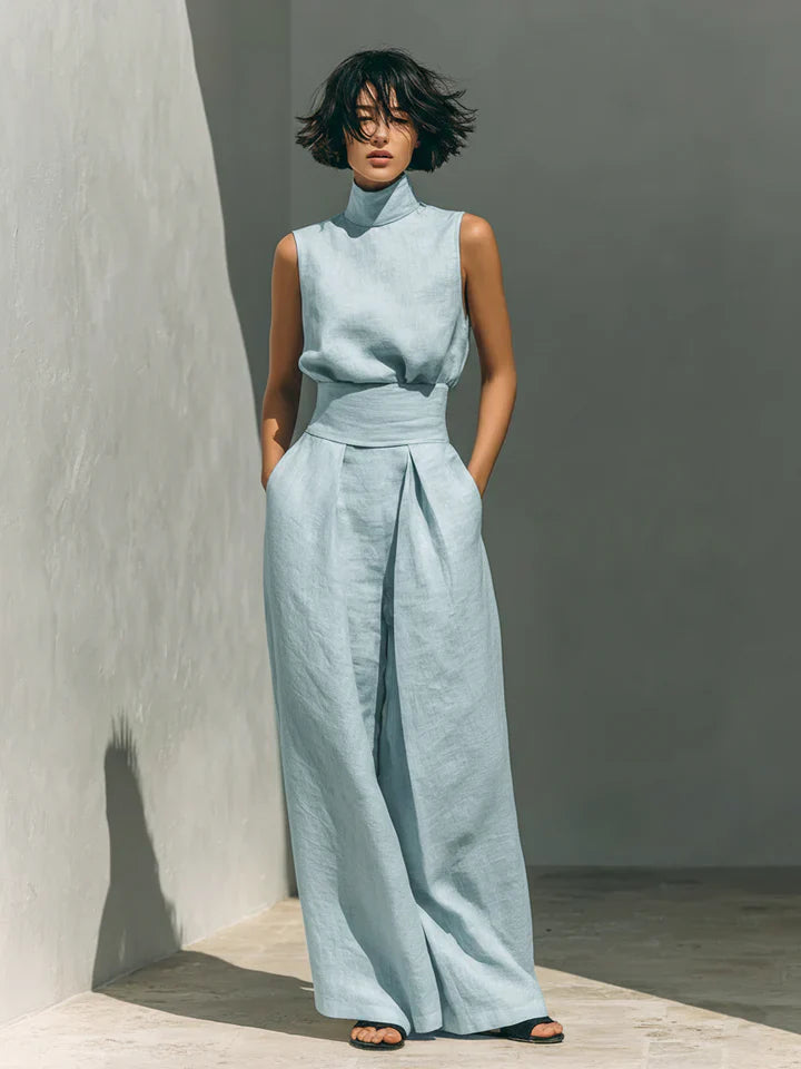 Flor | Conjunto minimalista de blusa e calças