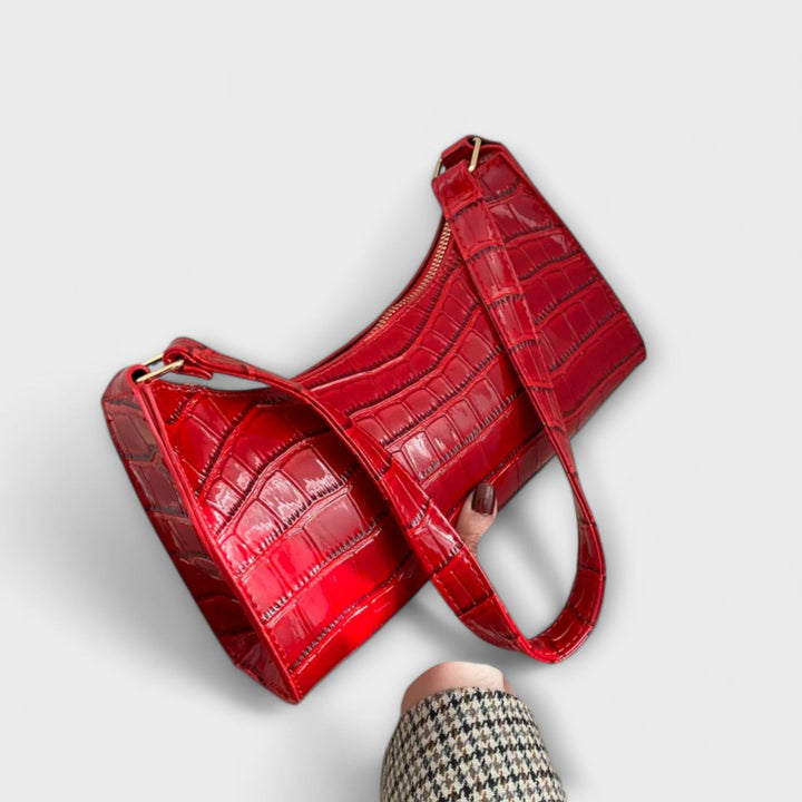 Cécile. - Bolsa de Couro Brilhante