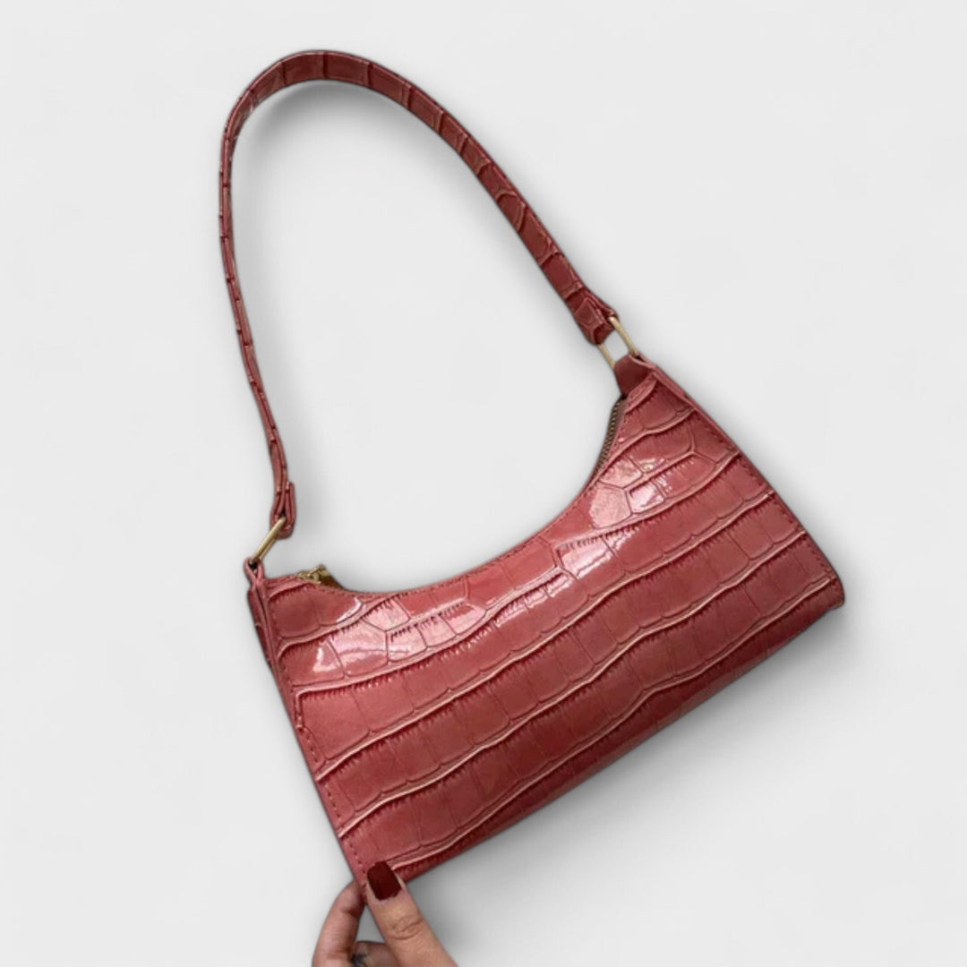 Cécile. - Bolsa de Couro Brilhante