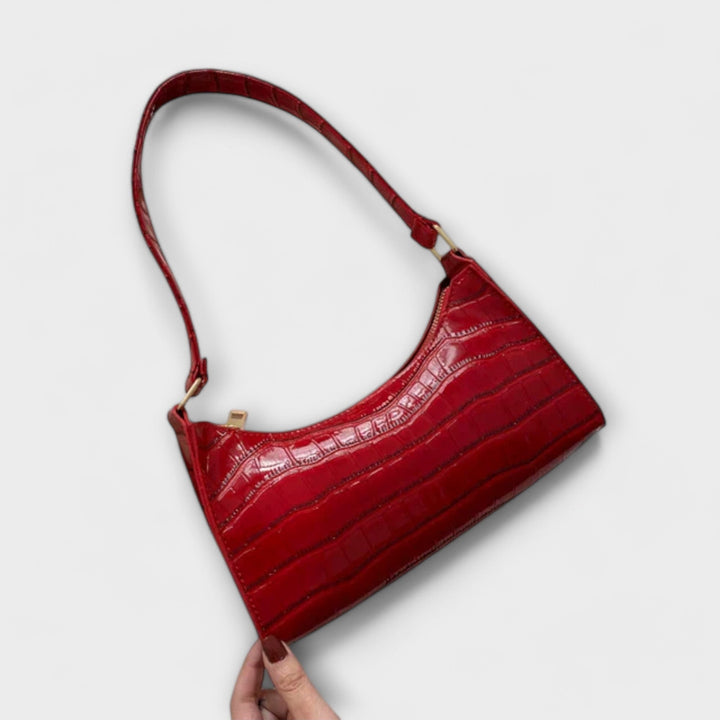 Cécile. - Bolsa de Couro Brilhante