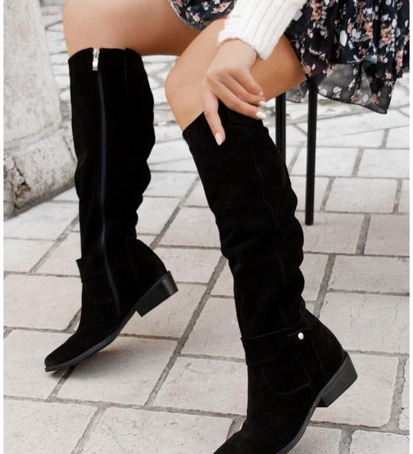 Lorena – Botas de camurça quentes e confortáveis para mulheres