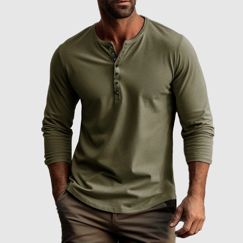 Camisa Henley - Com Botões e Tecido Natural Respirável