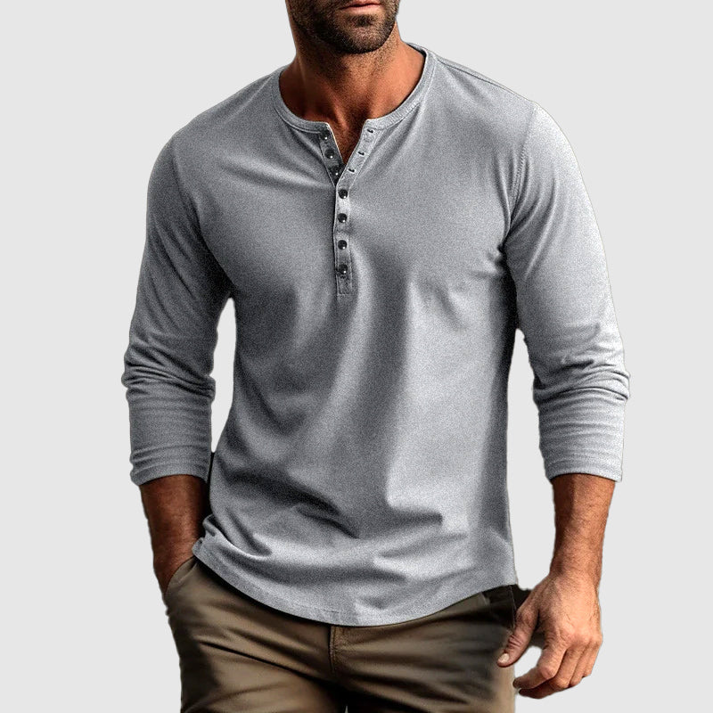 Camisa Henley - Com Botões e Tecido Natural Respirável