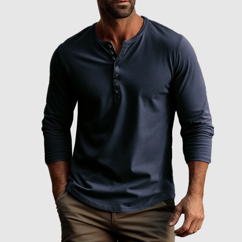 Camisa Henley - Com Botões e Tecido Natural Respirável