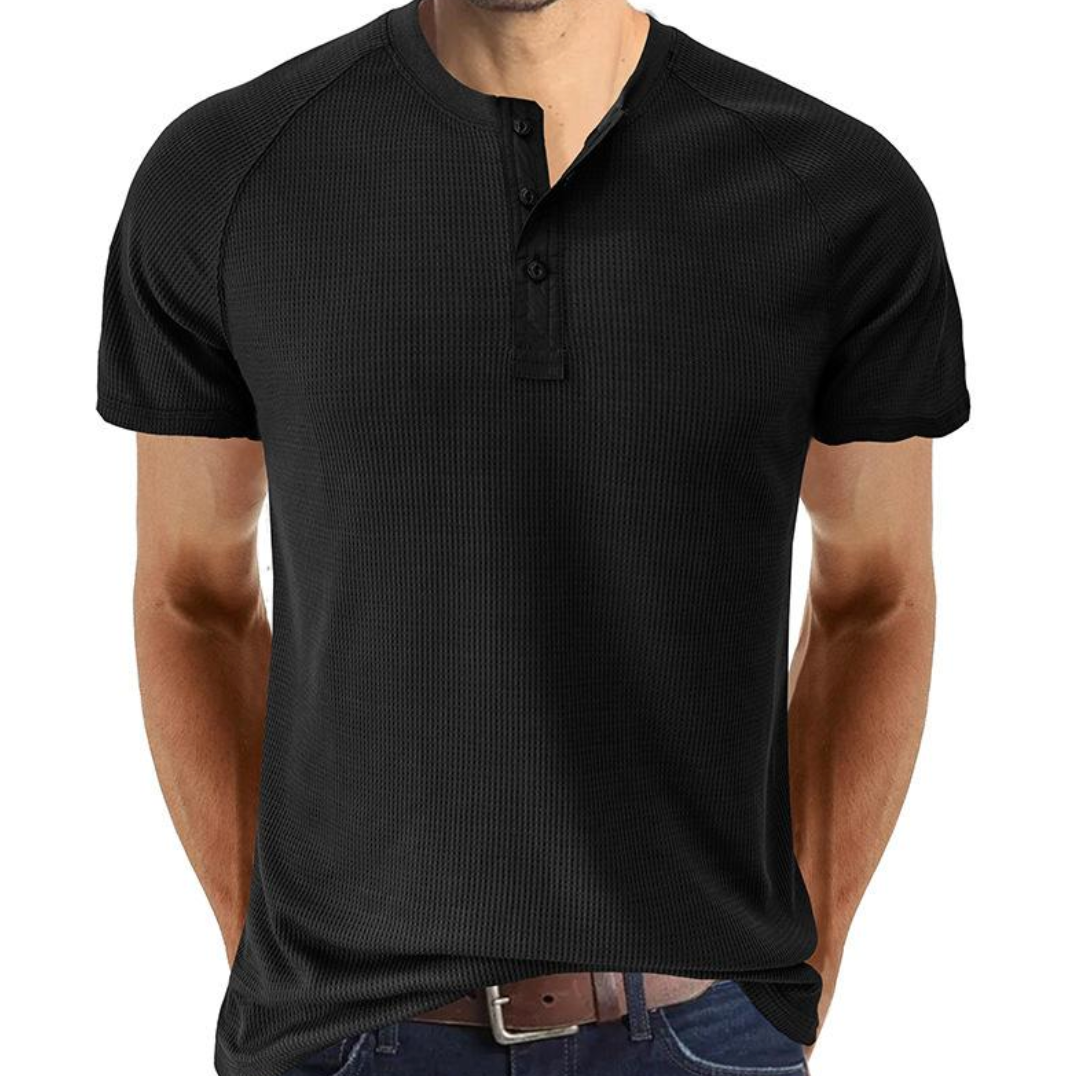 Camisa Henley - Com Botões e Tecido Respirável e Confortável