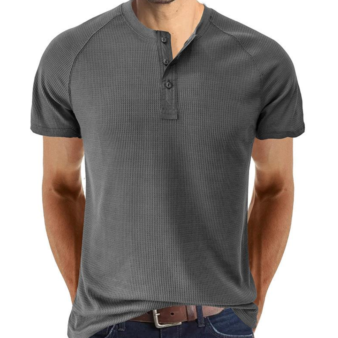 Camisa Henley - Com Botões e Tecido Respirável e Confortável