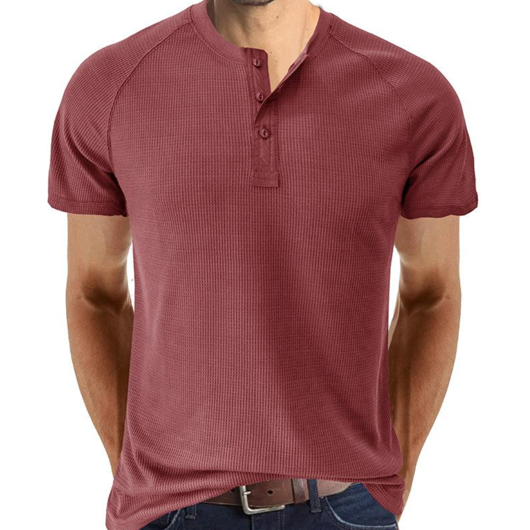 Camisa Henley - Com Botões e Tecido Respirável e Confortável