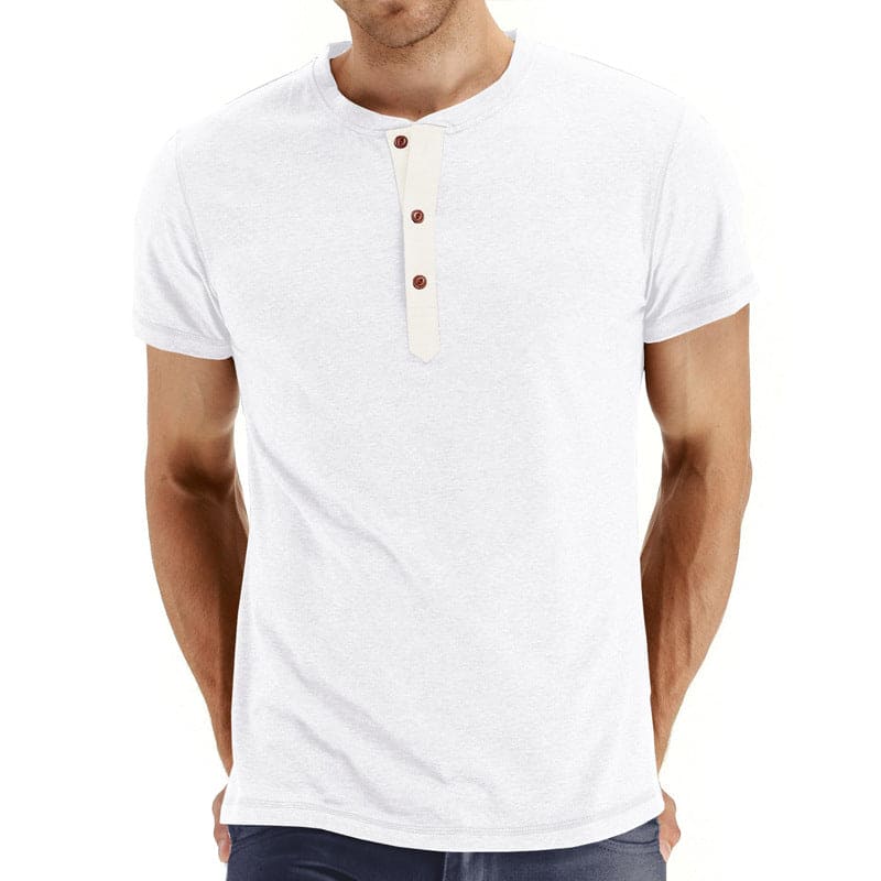 Henley T-Shirt – Soft Fabric with Adjustable Collar