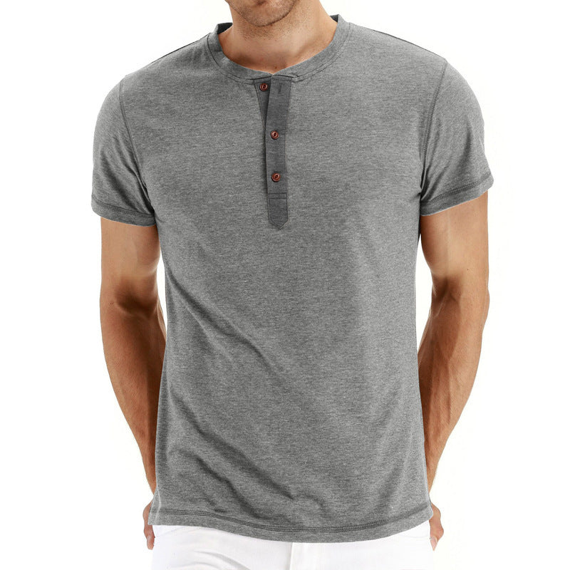 Henley T-Shirt – Soft Fabric with Adjustable Collar