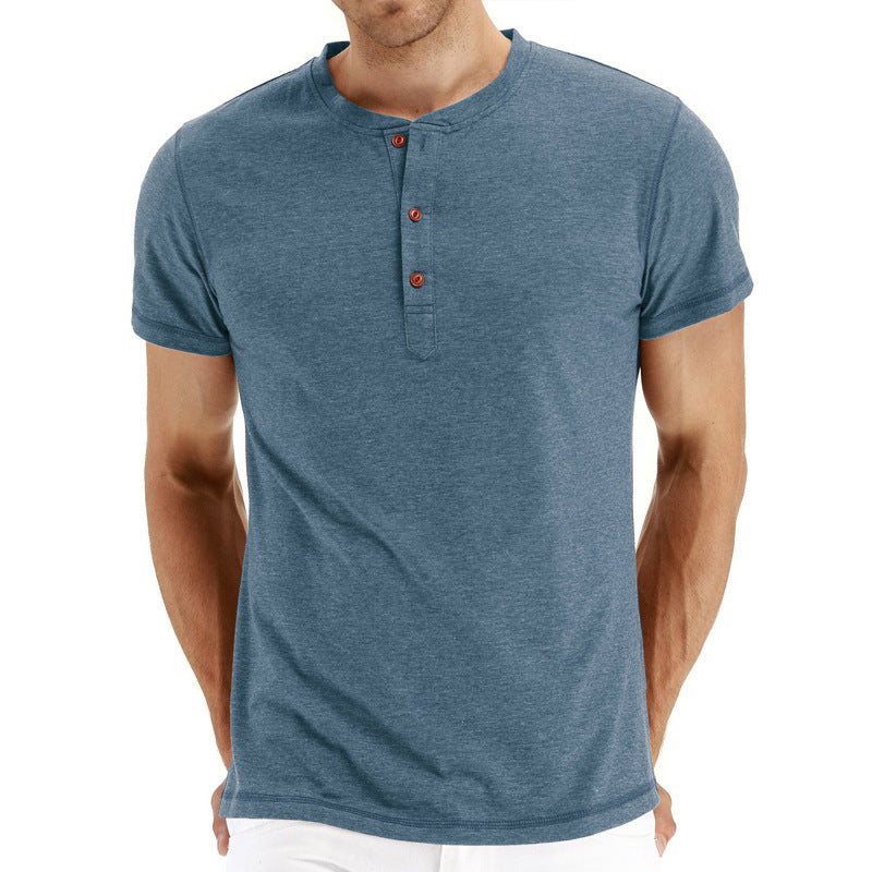 Henley T-Shirt – Soft Fabric with Adjustable Collar