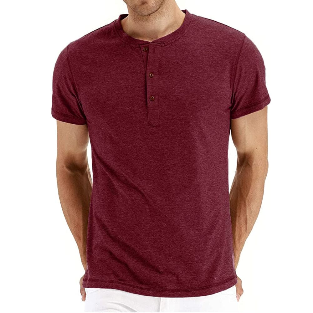 Henley T-Shirt – Soft Fabric with Adjustable Collar