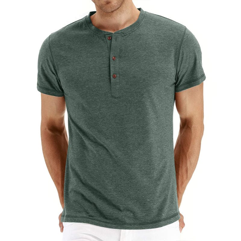 Henley T-Shirt – Soft Fabric with Adjustable Collar