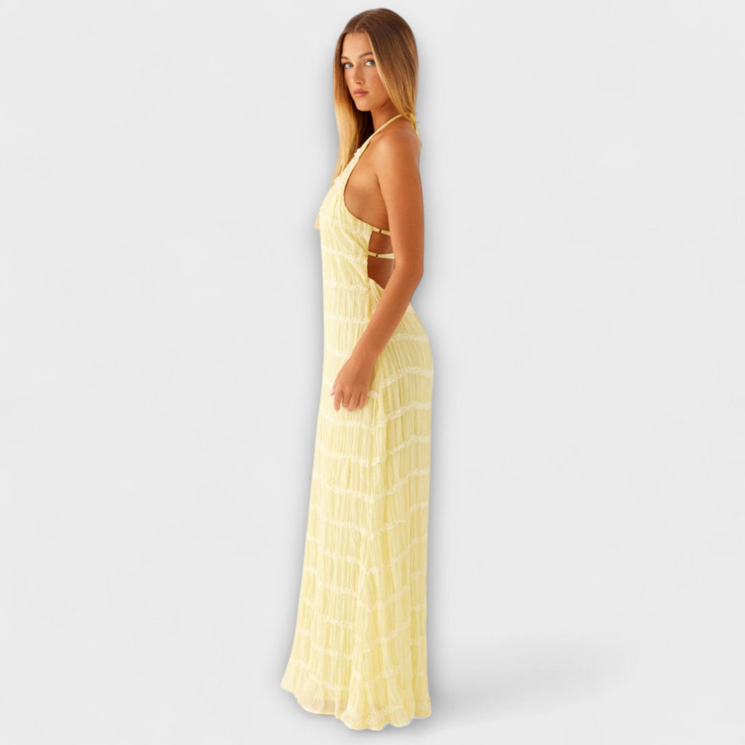 Adeline - Vestido Longo com Alças Halter