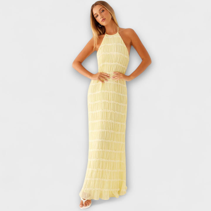 Adeline - Vestido Longo com Alças Halter