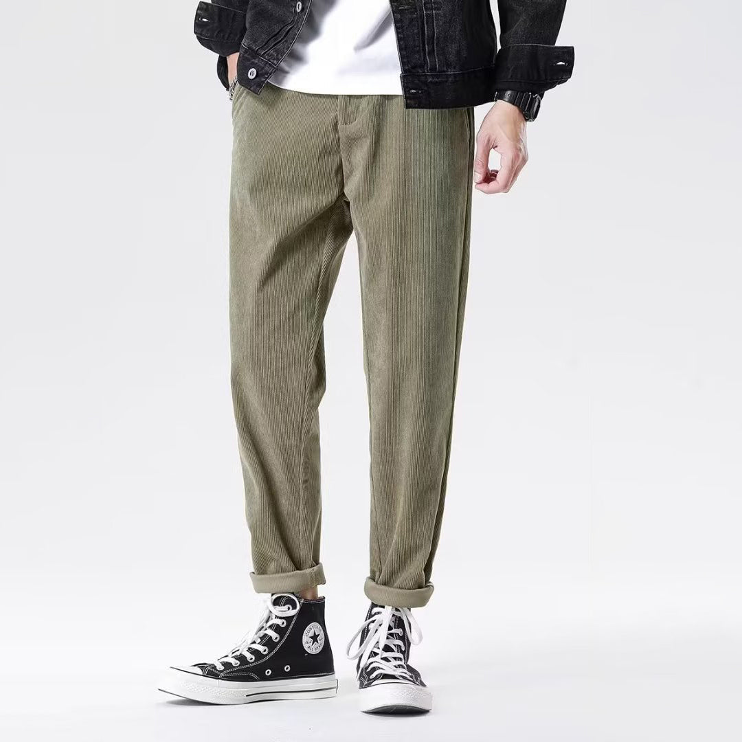 Satoko - Calças Veludo Grisalho