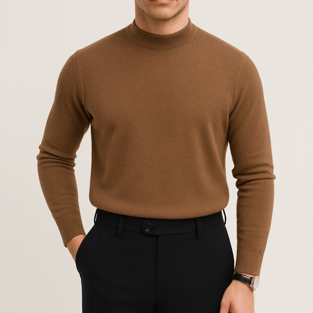 Suéter de Malha Slim Fit – Silhueta Justa e Conforto Térmico Discreto