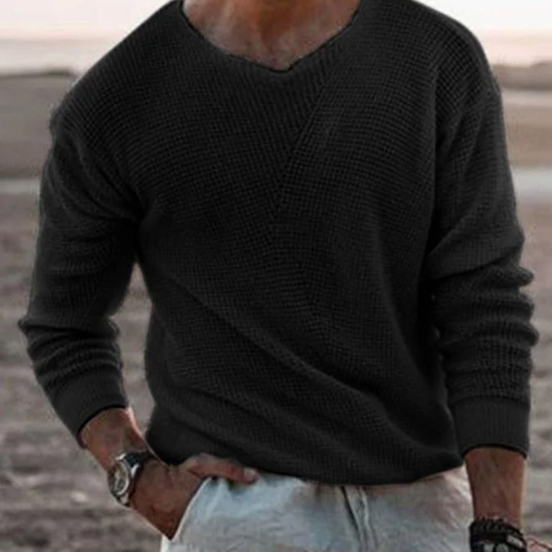 Constantino | Pullover de Malha Super Respirável com Decote