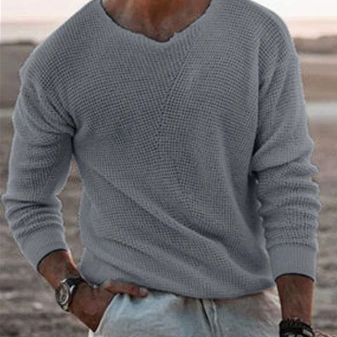 Constantino | Pullover de Malha Super Respirável com Decote