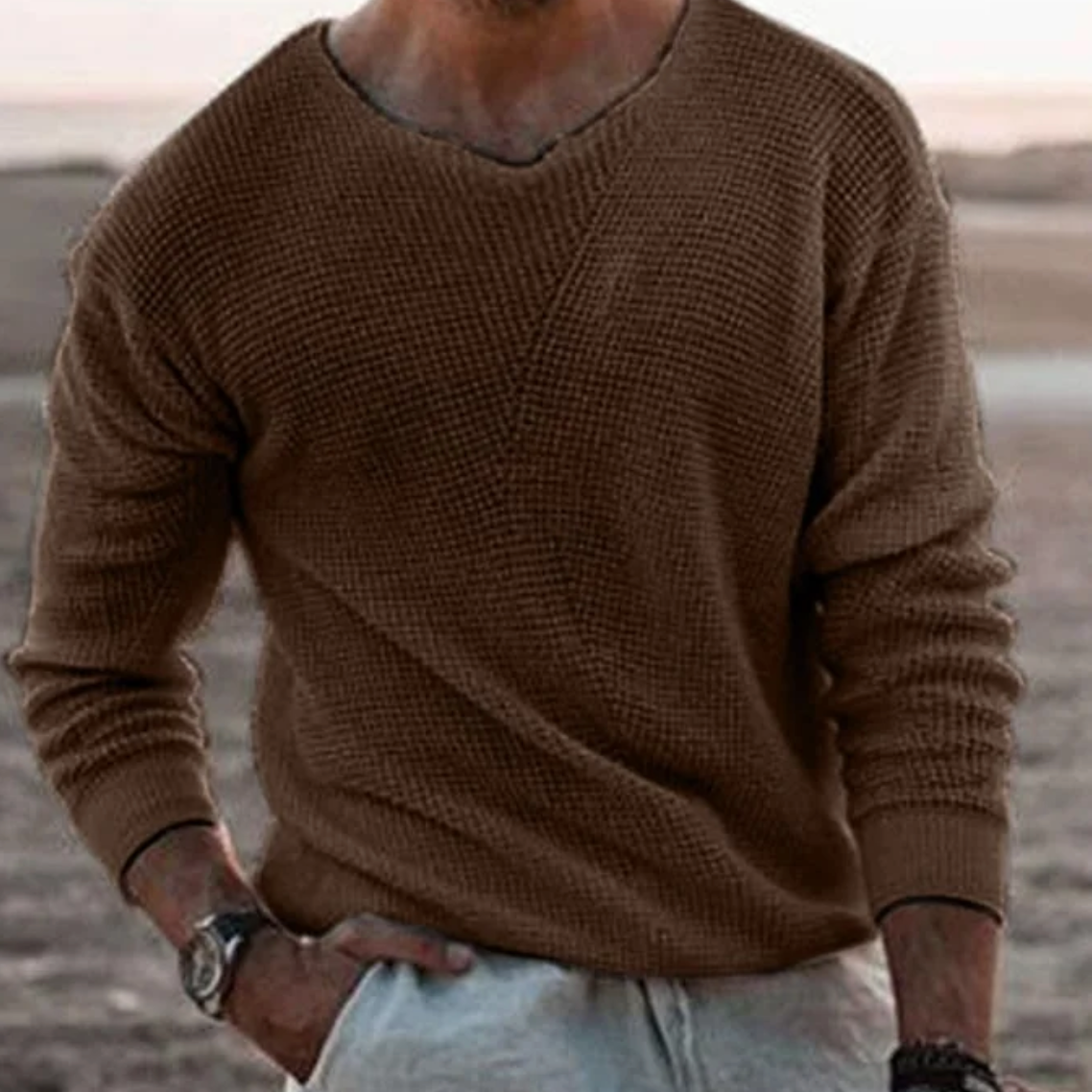 Constantino | Pullover de Malha Super Respirável com Decote