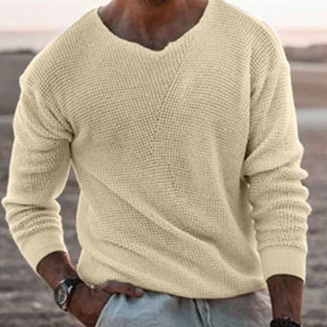 Constantino | Pullover de Malha Super Respirável com Decote