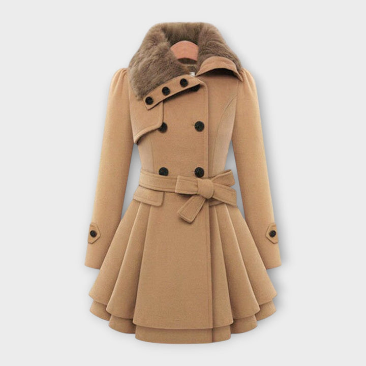 Emma - Casaco Elegante com Gola de Pêlo Sintético