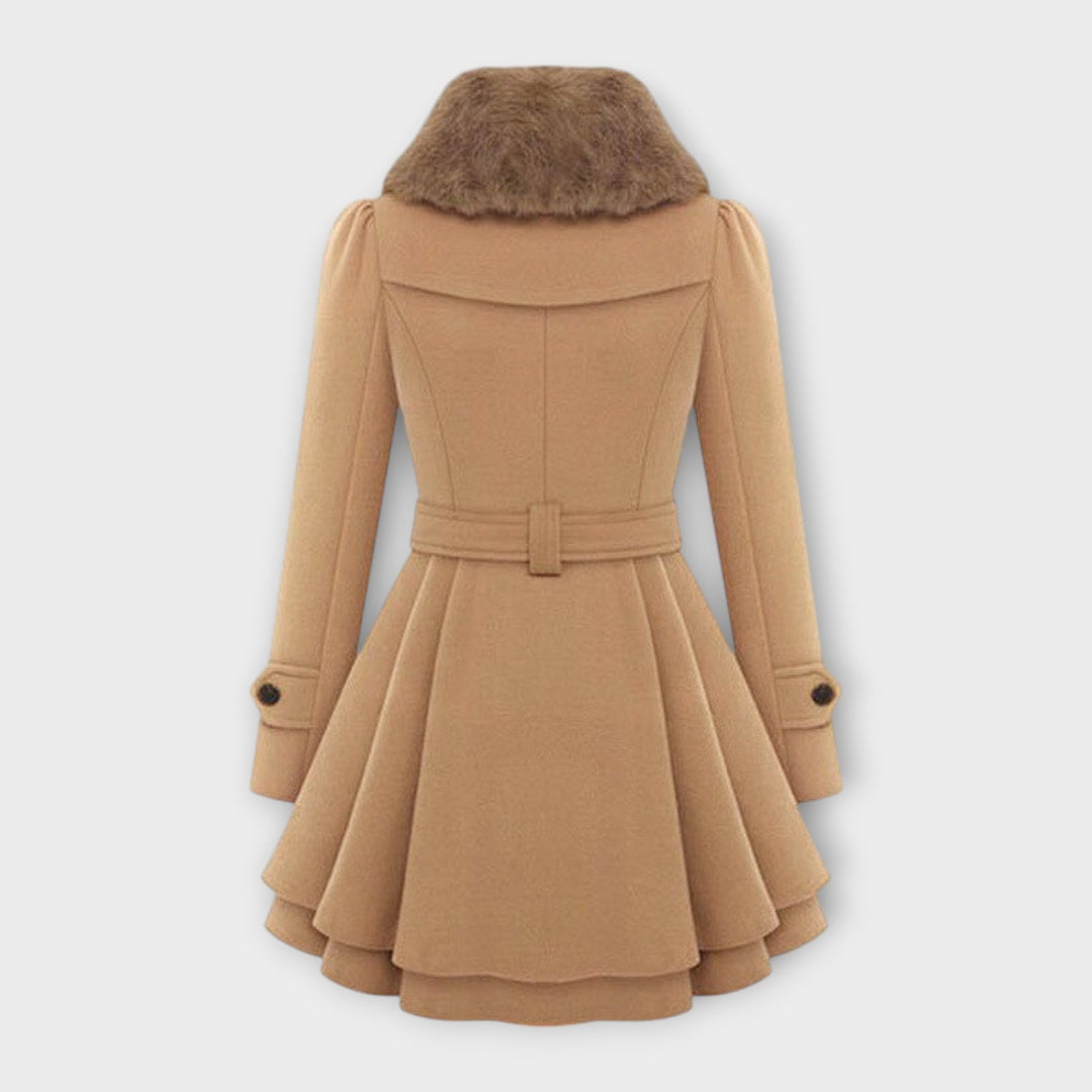 Emma - Casaco Elegante com Gola de Pêlo Sintético