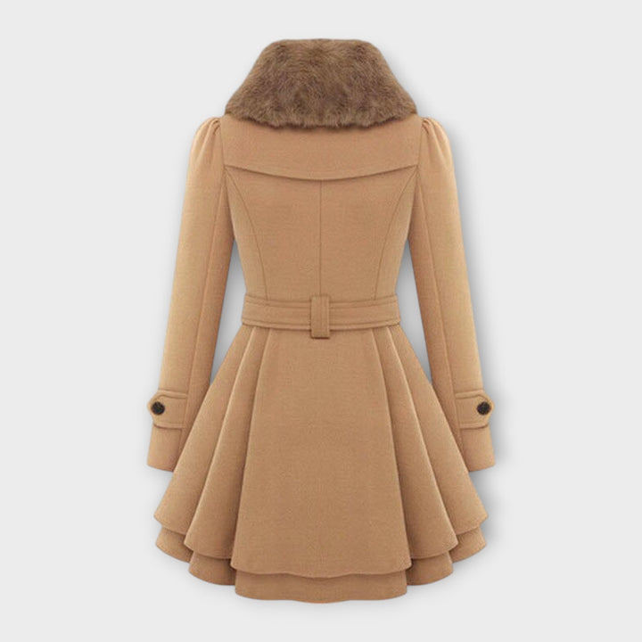 Emma - Casaco Elegante com Gola de Pêlo Sintético