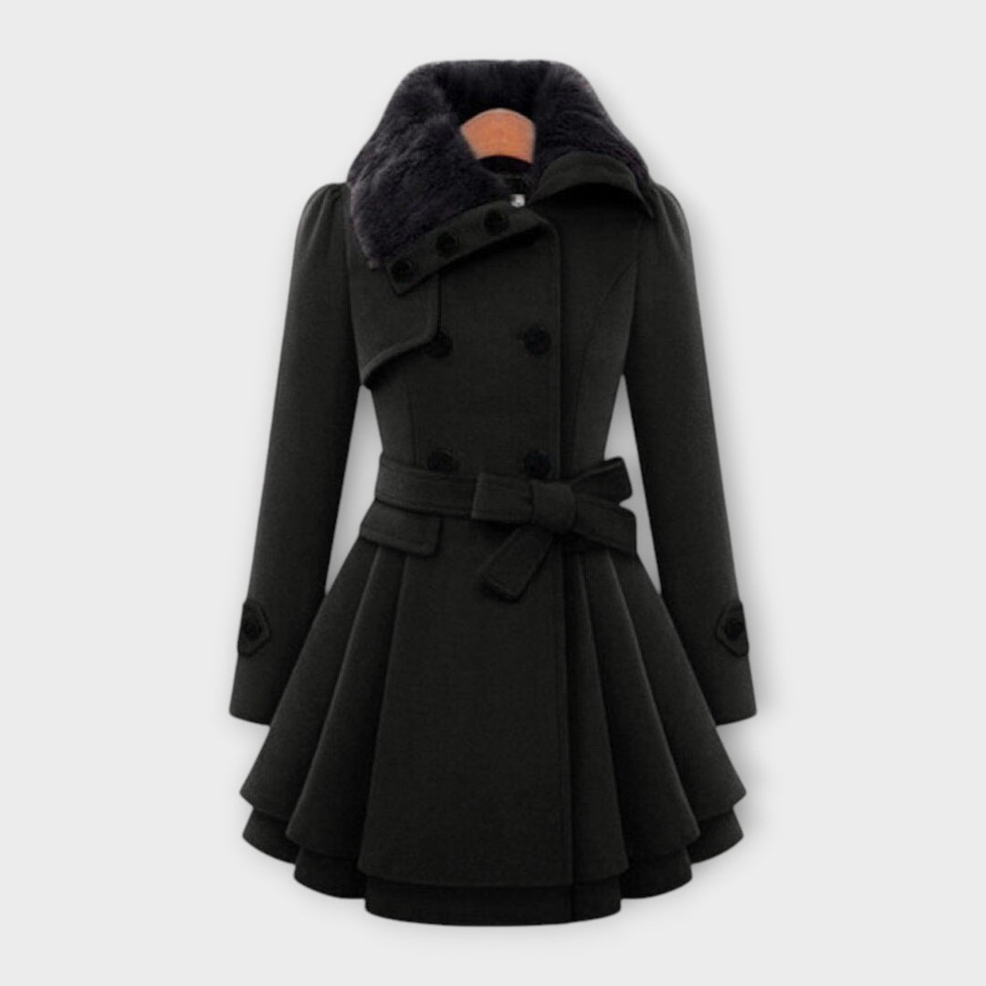 Emma - Casaco Elegante com Gola de Pêlo Sintético